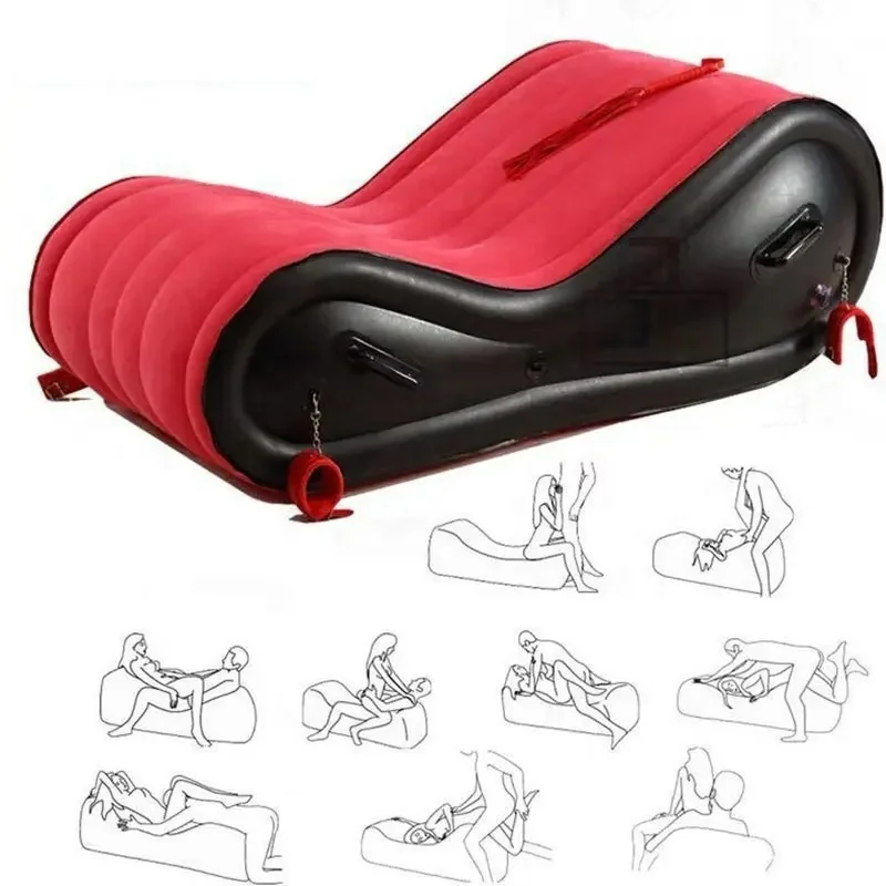 Drop shipping For Living Room PVC Sex Furniture Air Cushion Bed Bdsm Sexy Chair For Couples Chaise Lounge inflatable tantra sofa