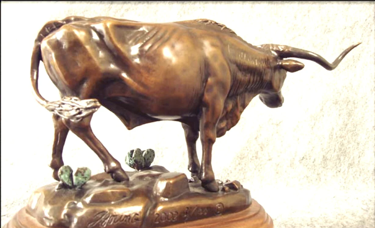 Bull Casting Bronze animal Outdoor life size brass wild Sculpture metal decor craft statue