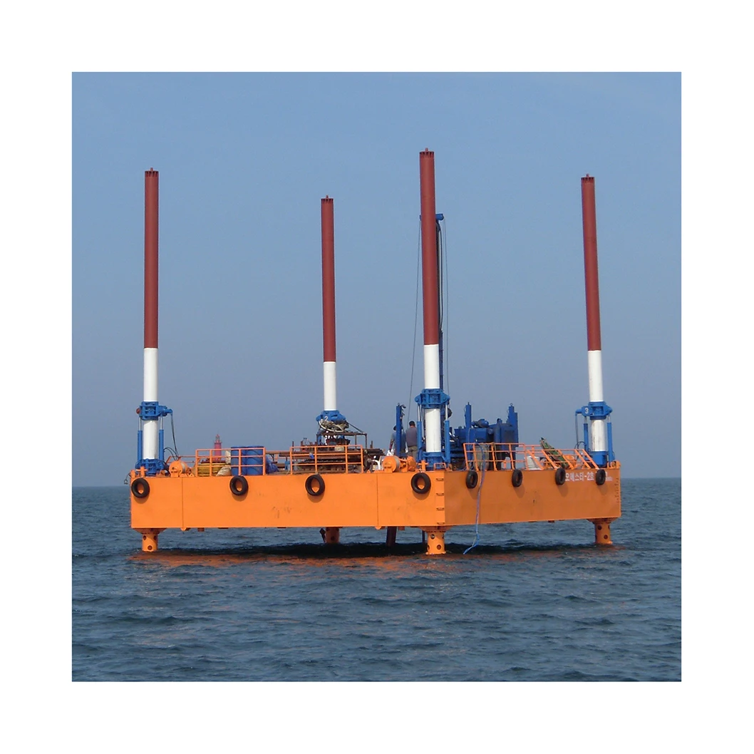 Offshore Geotechnical Investigation Machine Custom Boats Ships Small Pontoon Barge For Sale