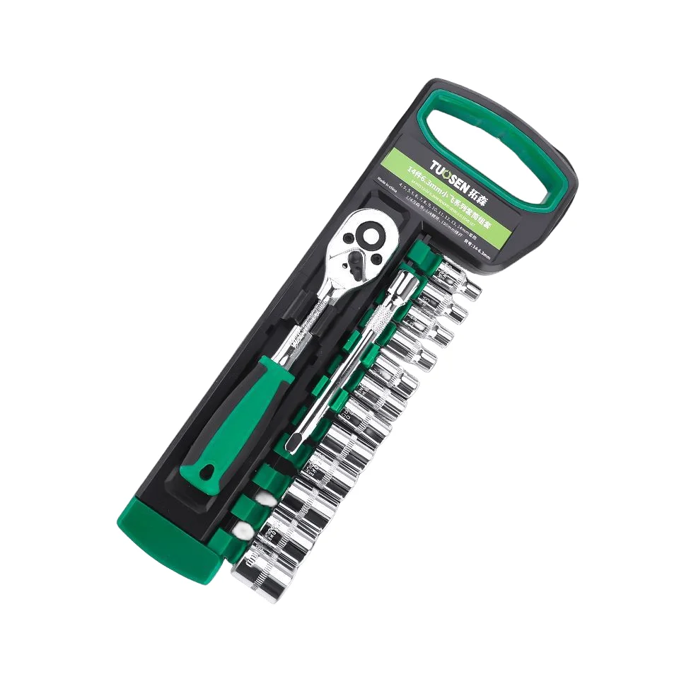 14 set ratchet wrench tools socket with handle ratcheting reversible socket set with ratchet handle