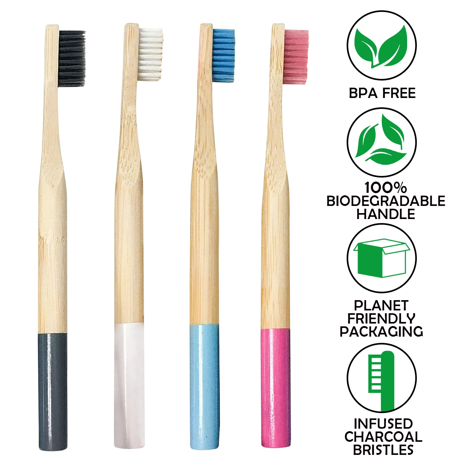 2023 Biodegradable Bamboo Toothbrush Soft Bristle for Adults Disposable and for Home Use OEM Manufacturer Wooden Products