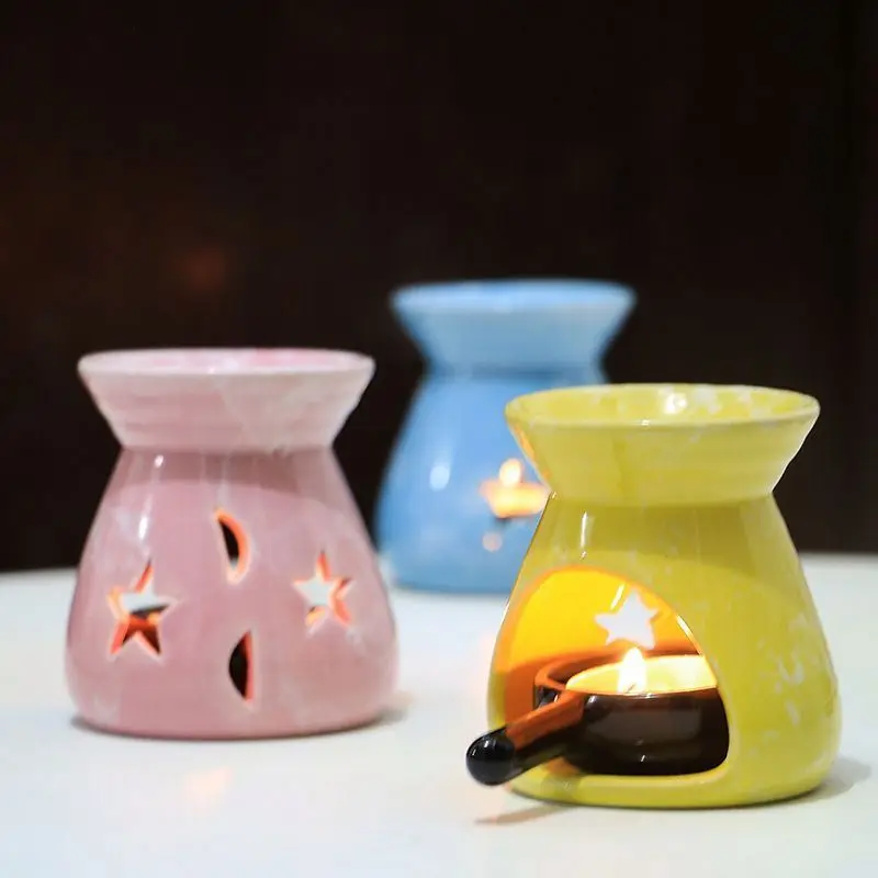 Cheapest Candle wax melt burners ceramic european style lampe berger oil wick burner ceramic oil burner for aromatherapy