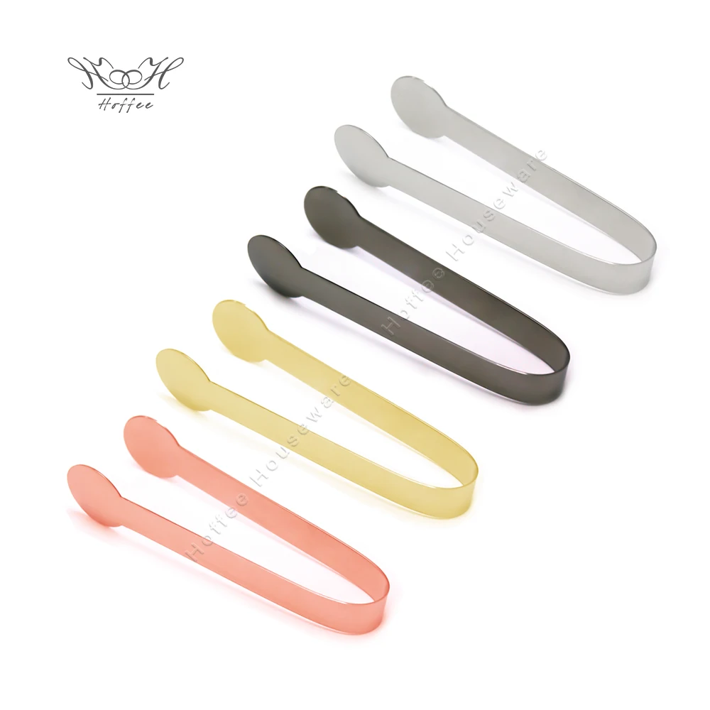 Multicolor Food Serving Tongs Stainless Steel Buffets Tongs For Barbecue Party Bar Clip Bread Food Ice Clamp Ice Cube Tong