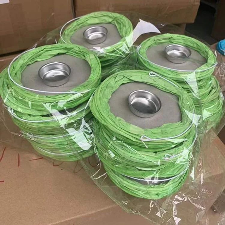 Складной китайский бумажный подвесной фонарь в форме цилиндра с металлическим держателем для чайной свечи