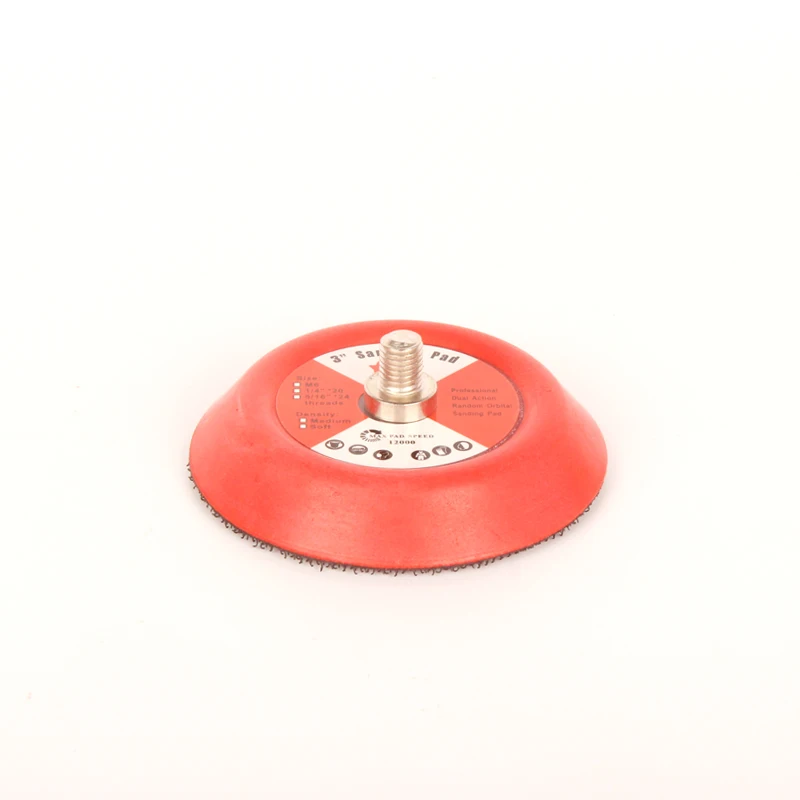 M6 3 inch DA backer plate backing pad with PU for dual action car polisher