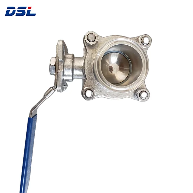High Quality PN64 Stainless Steel High Mounting 3PC Ball Valve For Food Beverage, Milk etc