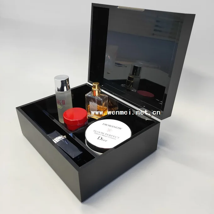Luxury Portable Black Acrylic Storage Box