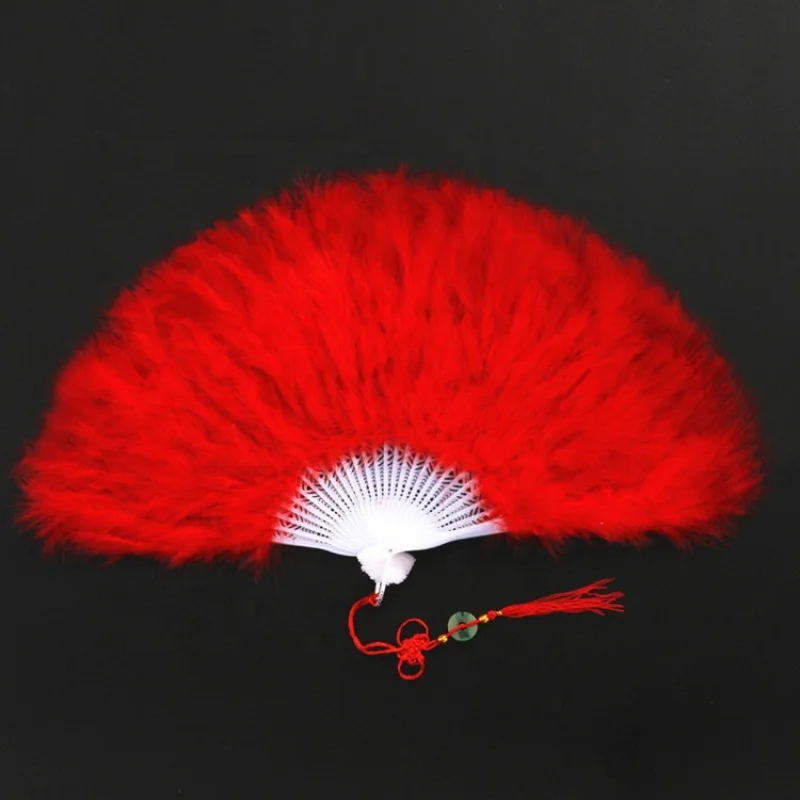Wedding Bridal Fan Marabou Feather Burlesque Feather Fans