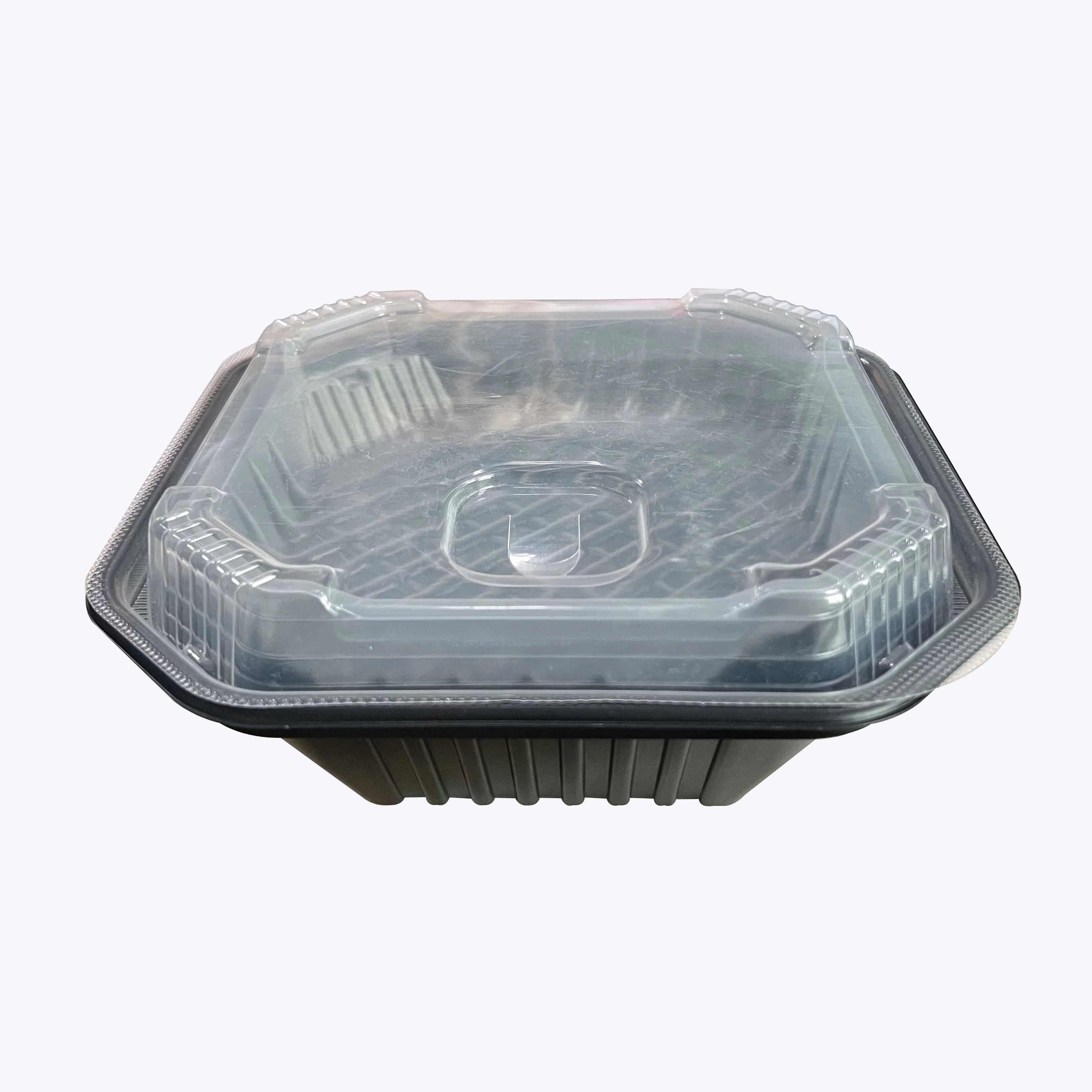 The latest design of soup noodle separation disposable double - layer rice box cover can be customized