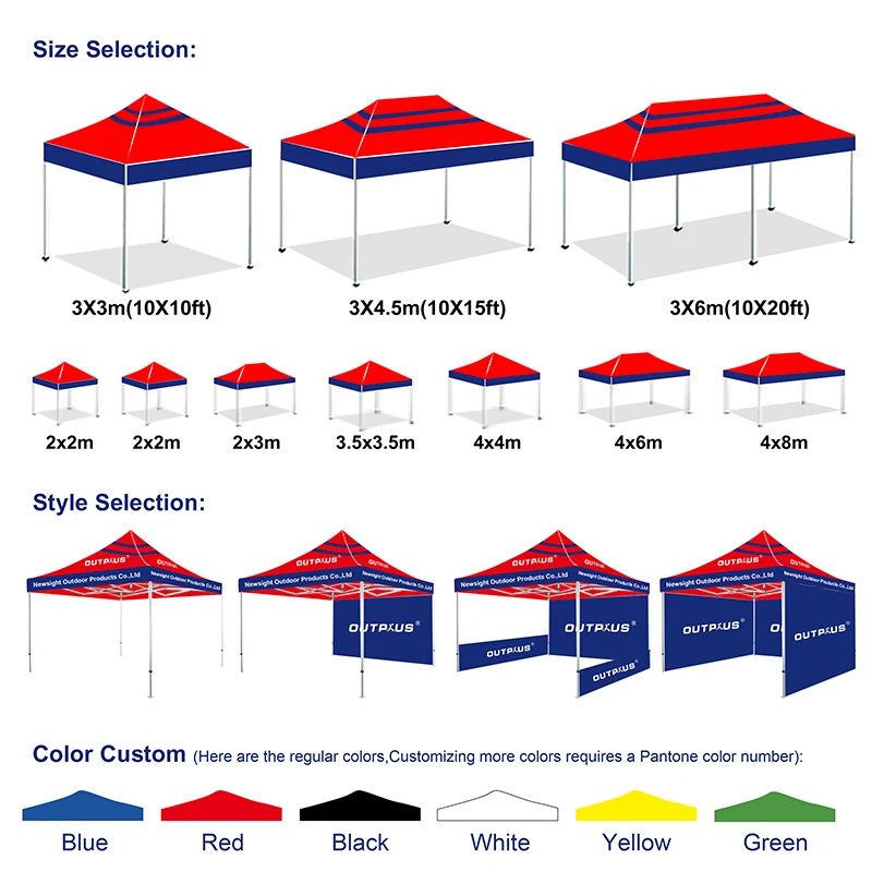 custom folding party trade show stretch  outdoor printed logo activity sunshade pavilion canopy  aluminium Exhibition tents