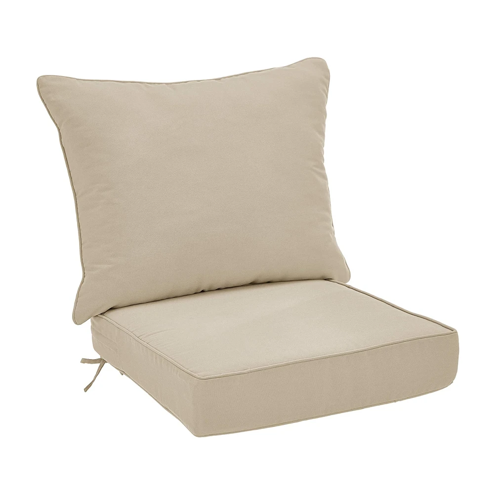 Outdoors indoor Waterproof Memory Sponge Filled Chair Deep Seat Cushions and Back Lumbar Support Pillows