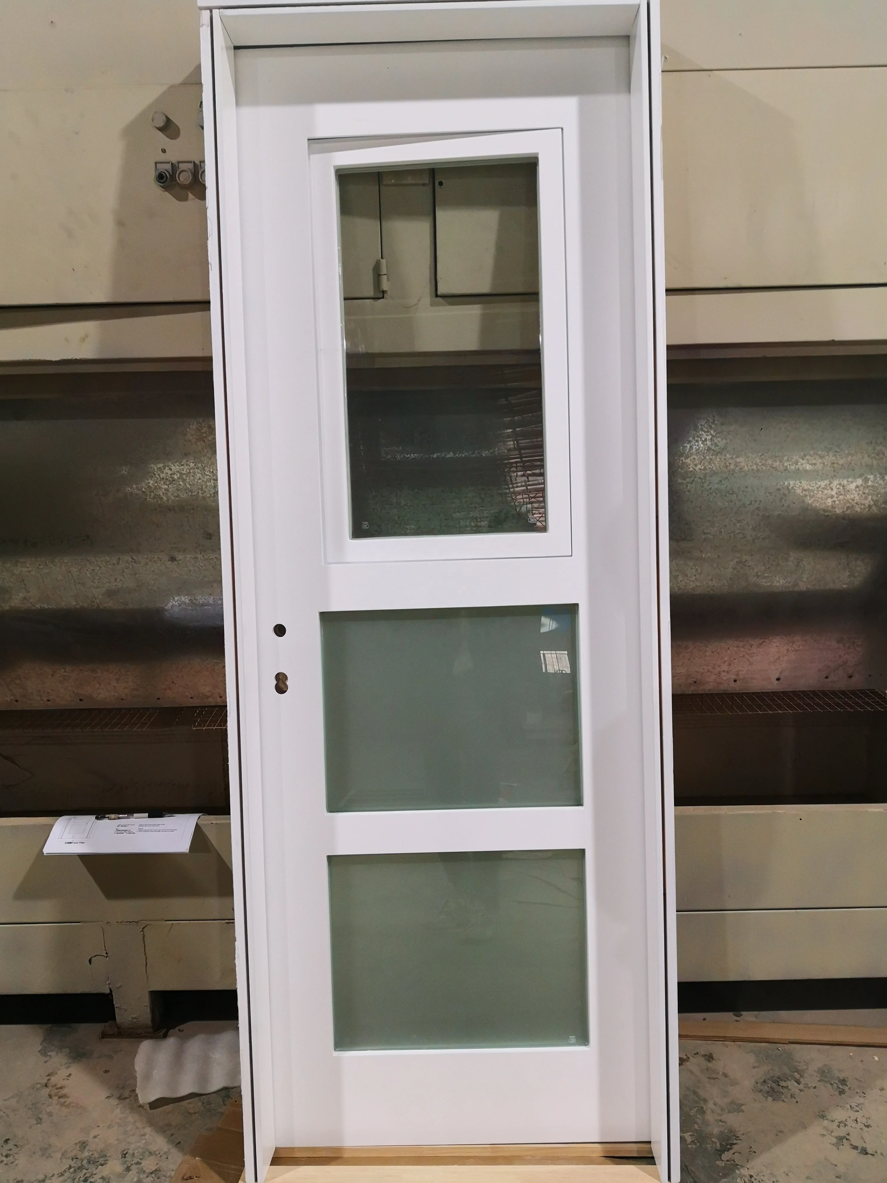 High Quality Blossom Cheer Fiber Doors for Bathroom Designs Price Waterproof Bathroom Door Glass PVC Swing Graphic Design Modern