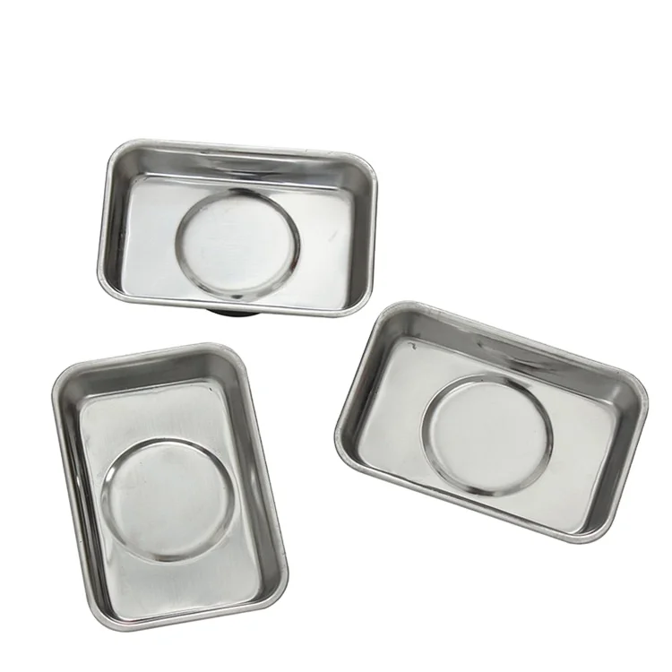 Auto Repair Magnetic Bowl Magnetic Tray Small Parts Screw Accessories Iron Suction Adhesive Tray Storage Box Tools