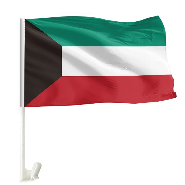 Manufacturers promotion products customized high quality all countries car window flag customized 30*45cm Kuwaiti car flag
