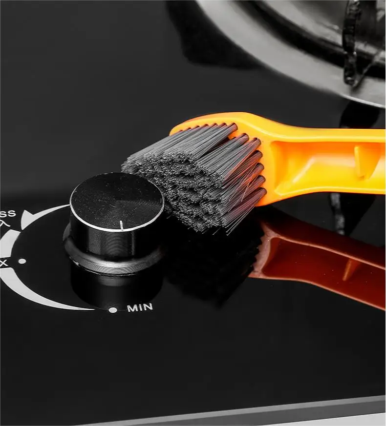 3-in-1 Multifunctional Cleaning Brush Set Magic Bathroom Floor Recessed Plastic Bristle for Thorough Crevices Cleaning