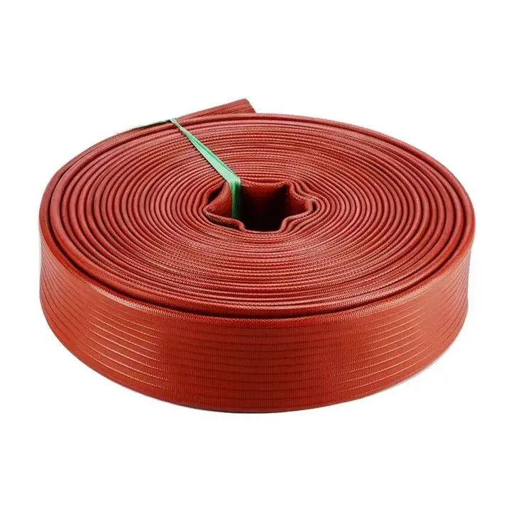 JYRed PVC/TPU rubber flat fire hose with coupling/connector fire basic equipment and accessories