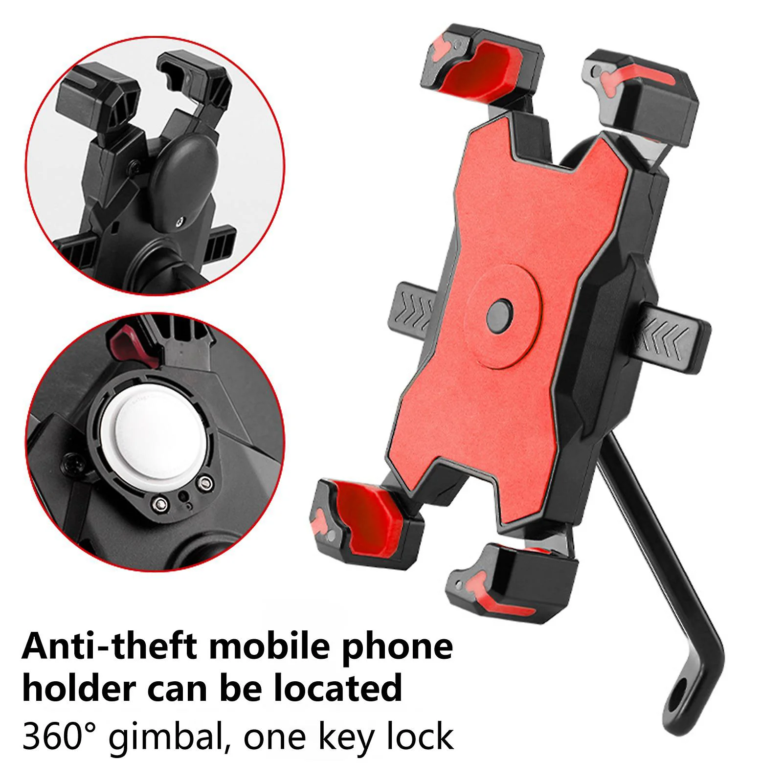 Custom logo cycle Phone Clamp bike mobile phone holder for scooter motorcycle bicycle Adjustable Handlebar Phone Mount