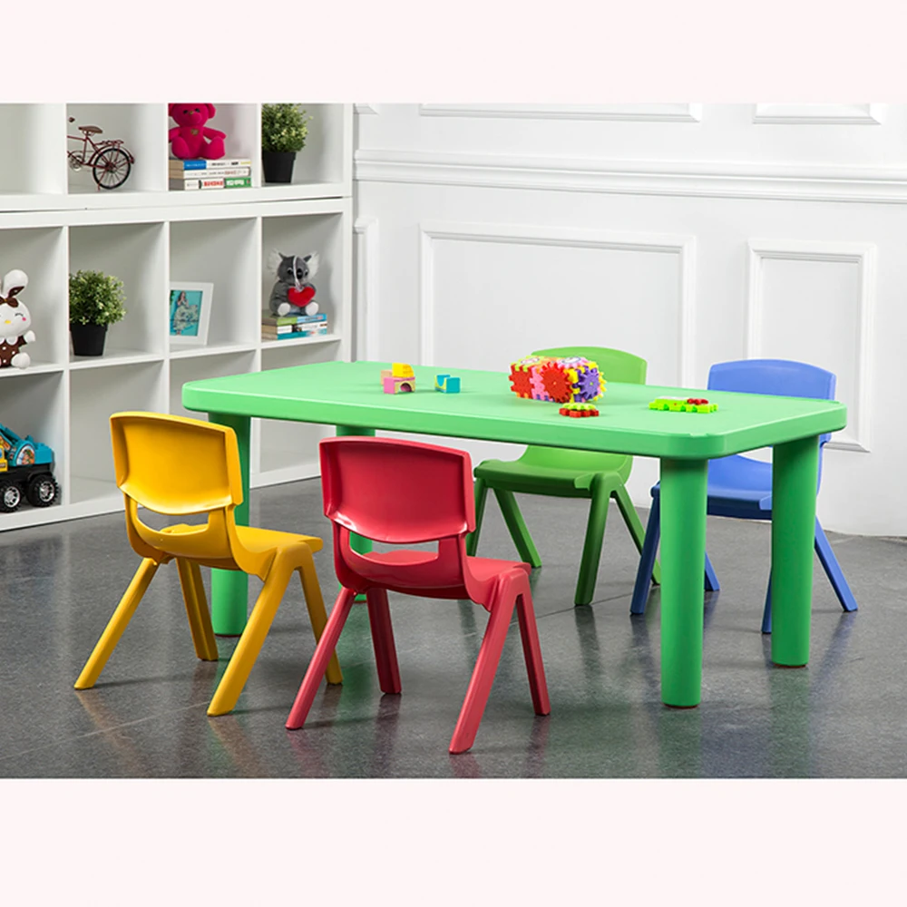 School party children plastic kids chairs and tables set furniture