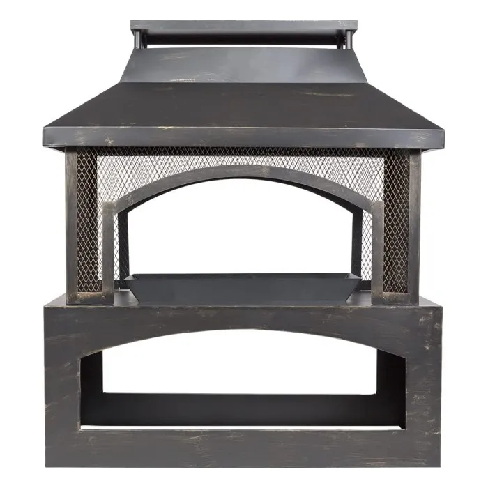 Outdoor House Fire Pit Wood Burning Brazier Garden Bonfire Wood Holder Fire Bowl Patio Balcony