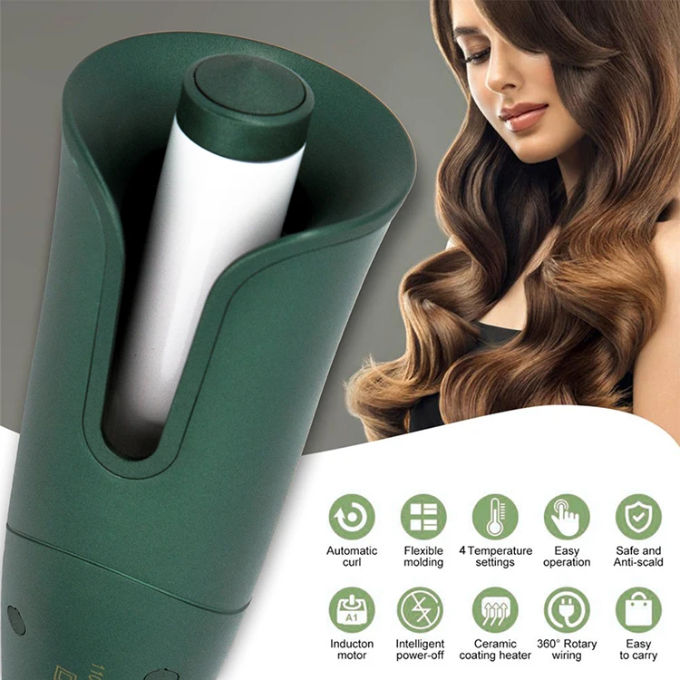 Professional Hair Curler Fast Heating Rotating Curling Iron PTC Heater Portable Automatic Hair Curling Iron