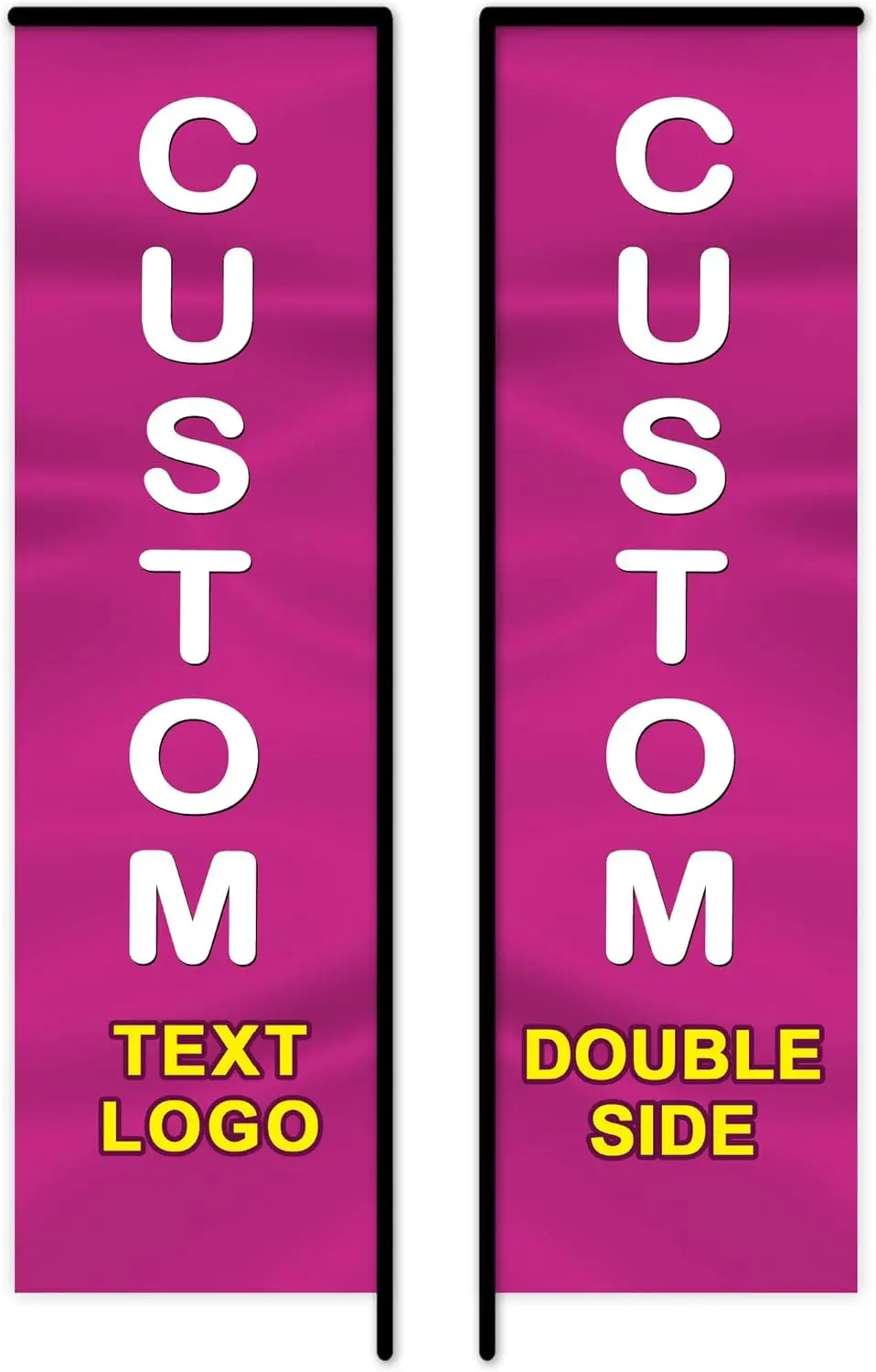 Hot Sale  flying banner promotion custom printed advertising knife type teardrop flag bow beach flag with corss base