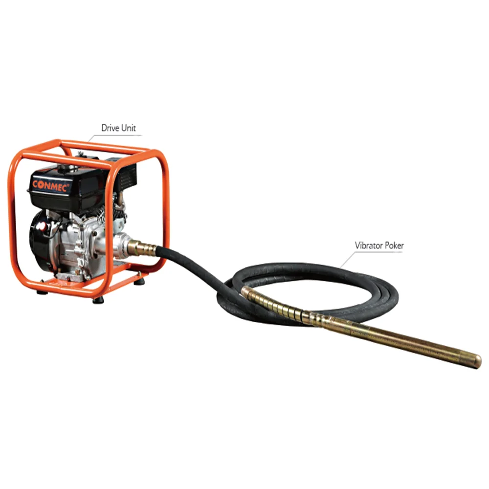 Conmec Concrete Poker Vibrator Poker Petrol Engine Amplitude 1.2mm Frequency Flexible Hose