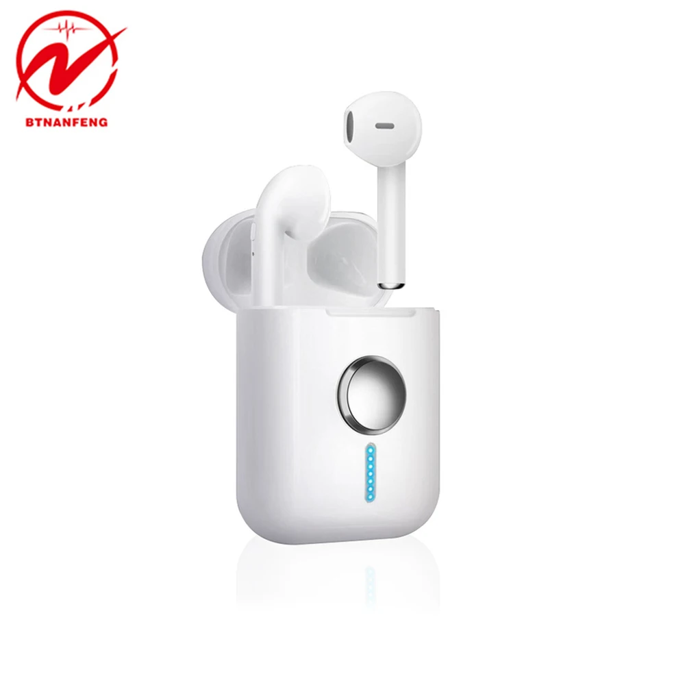 
White high quality Earphone 5.0 Fingertip Rptation Gyro Wireless Earset HD IPX7 Support IOS Android N10 Earbuds with Type-C Port 