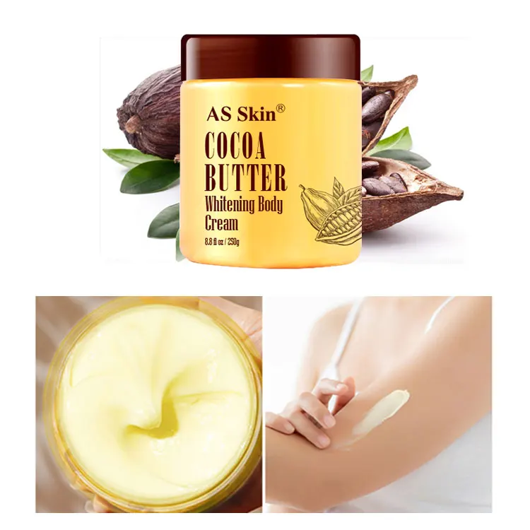 Private Label Organic Skin Care Moisturizing Body Whitening Cream Cocoa Butter Whipped Body Cream For Dry Skin