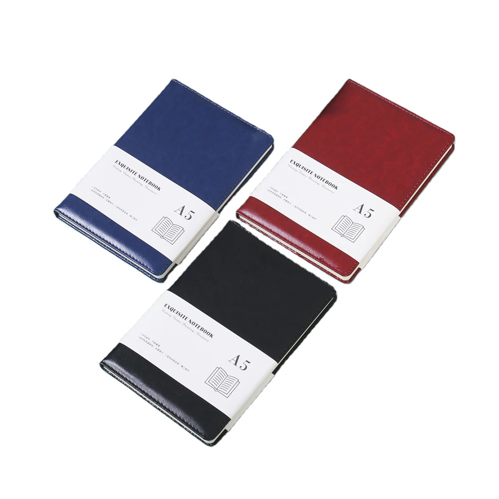 Promo Wholesale Business Luxury A5 Notebook Stationery Business Notebook Customized Business Leather Notebook