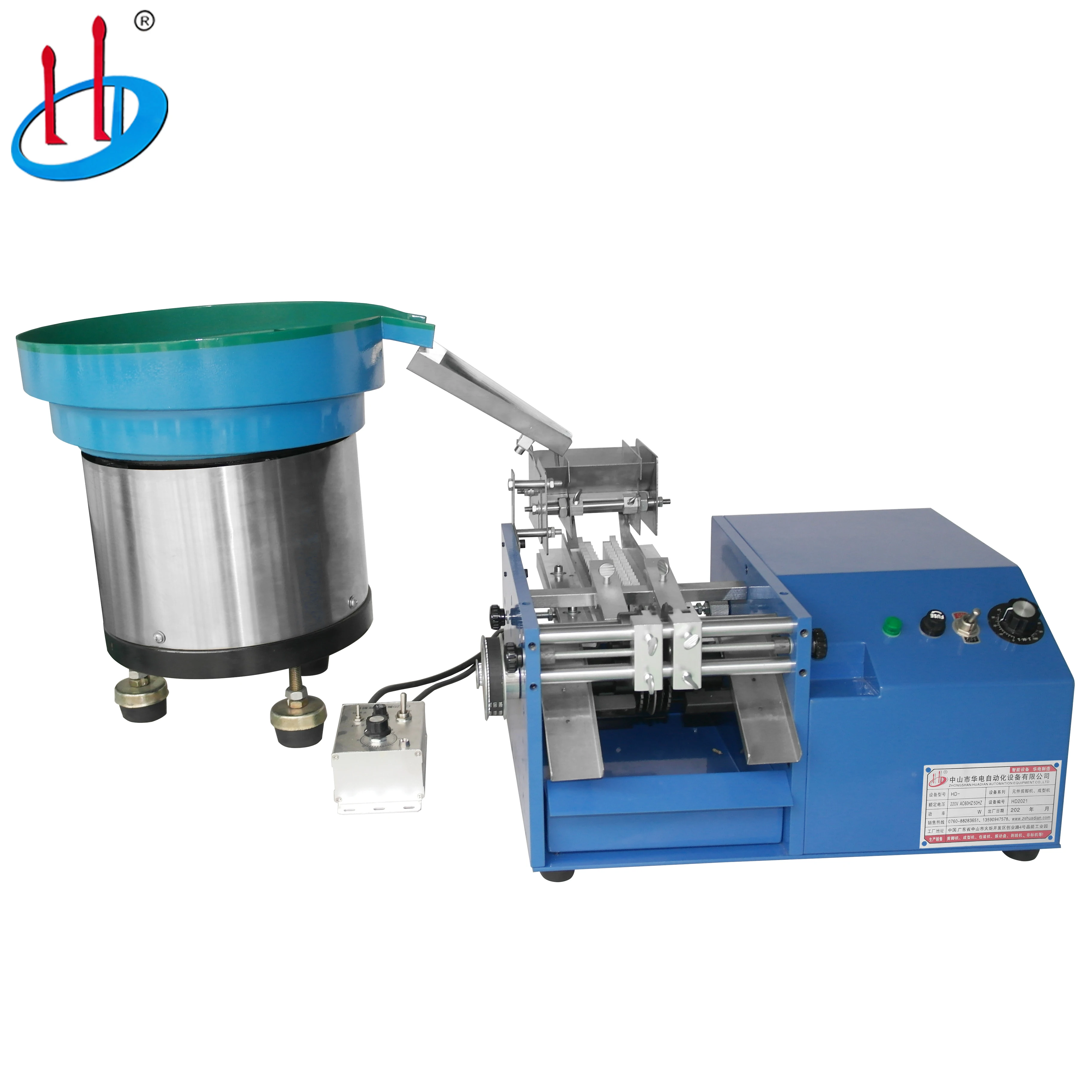 Automatic Belt Type Bulk Axial Components Resistor Lead Cutting Forming Machine with Vibrating Drum