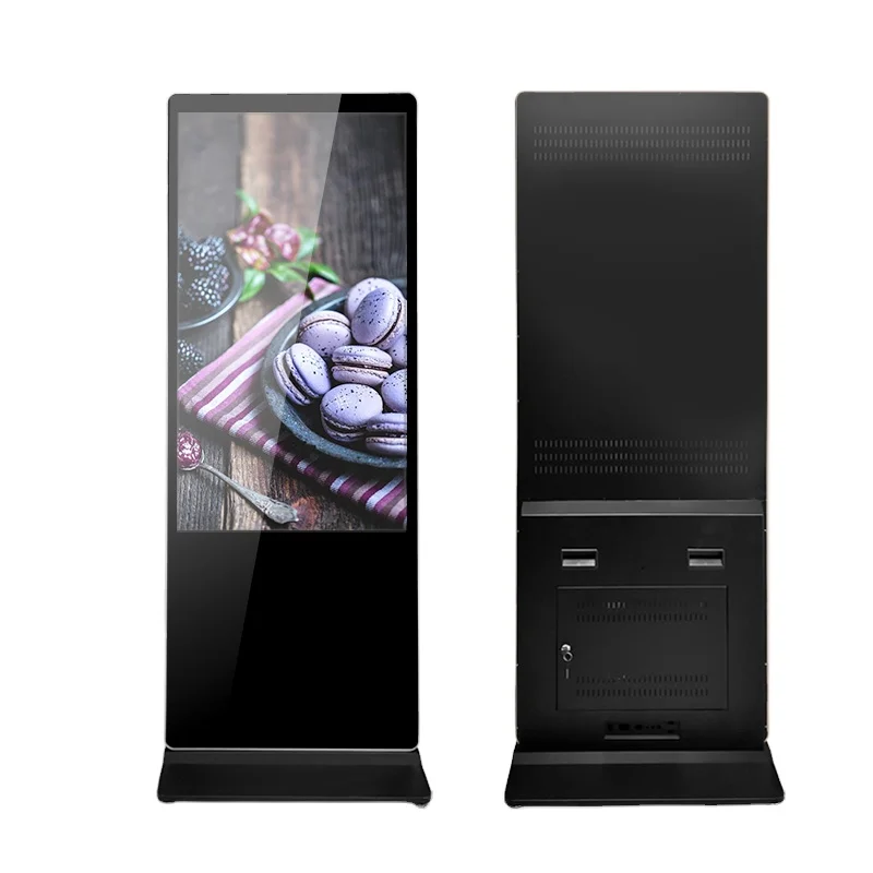 High Quality Digital Signage 4k Lcd Display  indoor stand Vertical kiosk digital advertising display screens digital signage