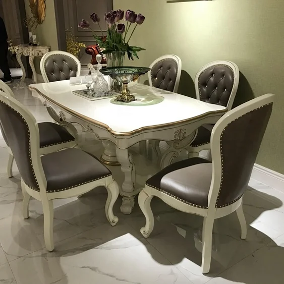 French style  home furniture leather dining chair