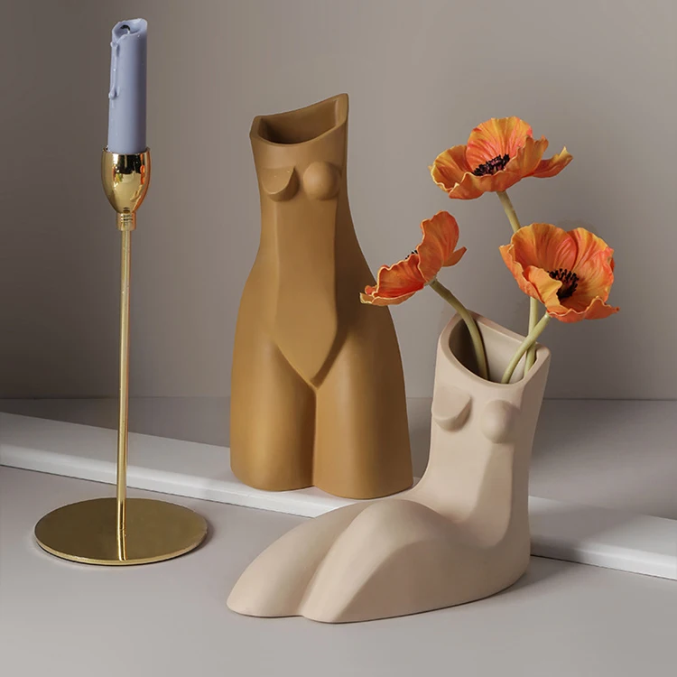 Wholesale Ceramic Wedding Centerpieces Floral Bust Lady Woman Female Girl Body Flower Vase