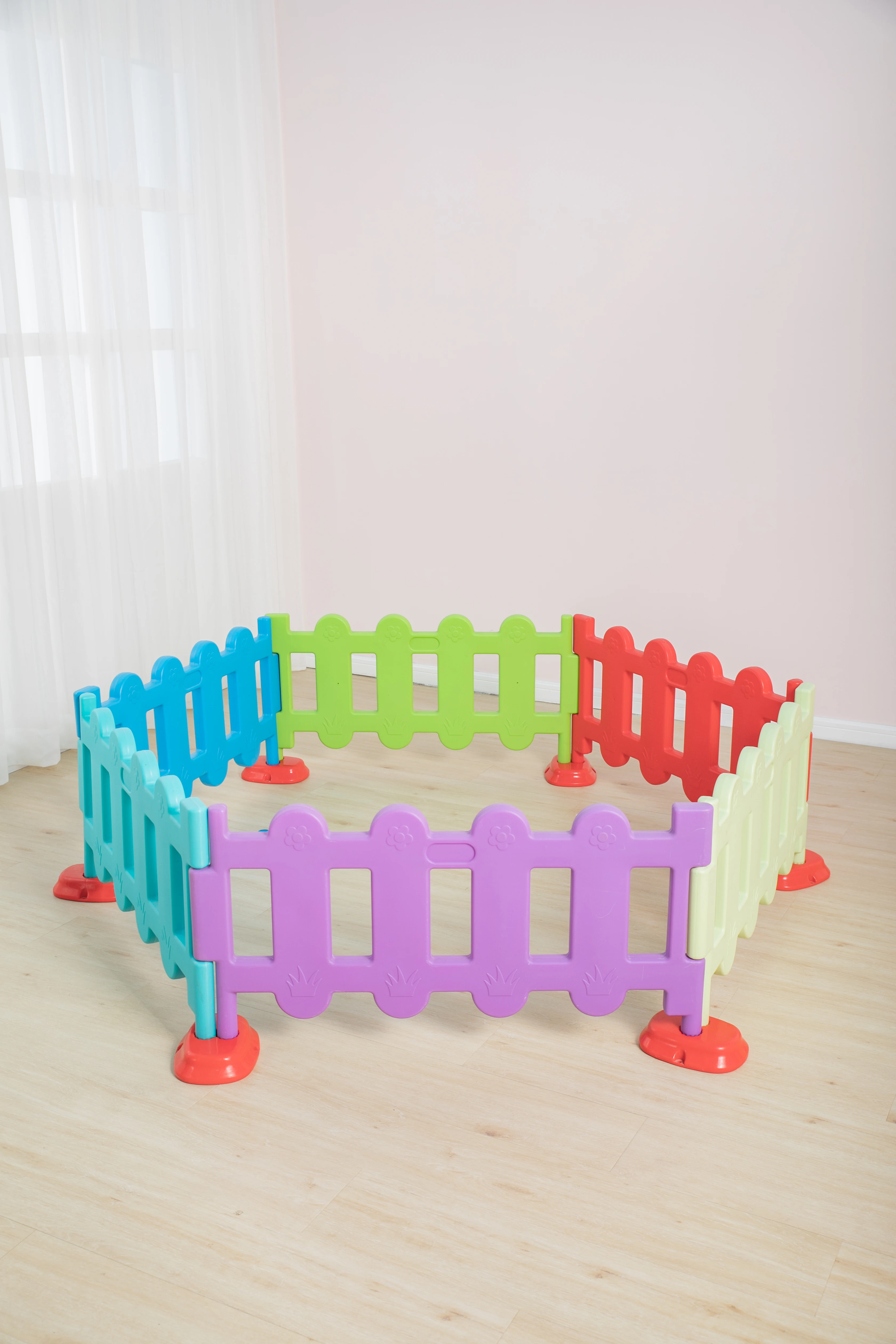 Colorful Folding Baby Playpen Play Area Household Children Indoor Playground Plastic Kids Fence
