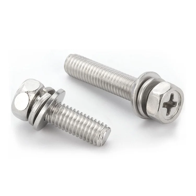 Phillips Hexagon Head Screw Triple Combination Factory Wholesale Price Phillips Hex Head Screw triple combination