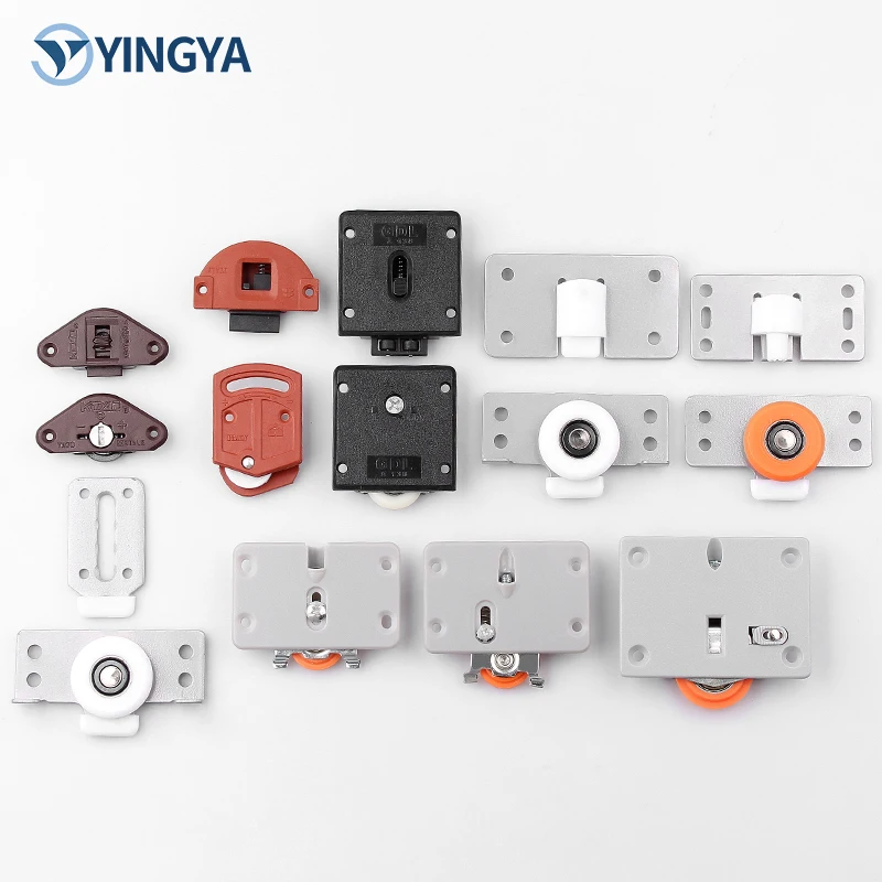 Stainless Steel Old Wardrobe Hardware Pulley Sliding Door Wheel Furniture Slide Track Roller Fittings