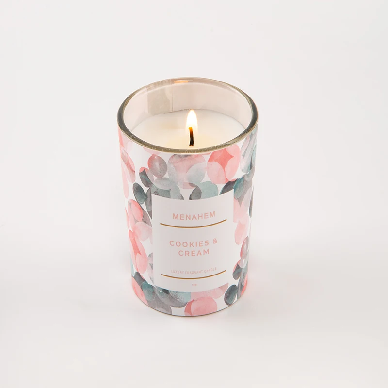 Scented Candle with Hand Ceremony Scented Candle Smokeless Fragrance Soybean Wax