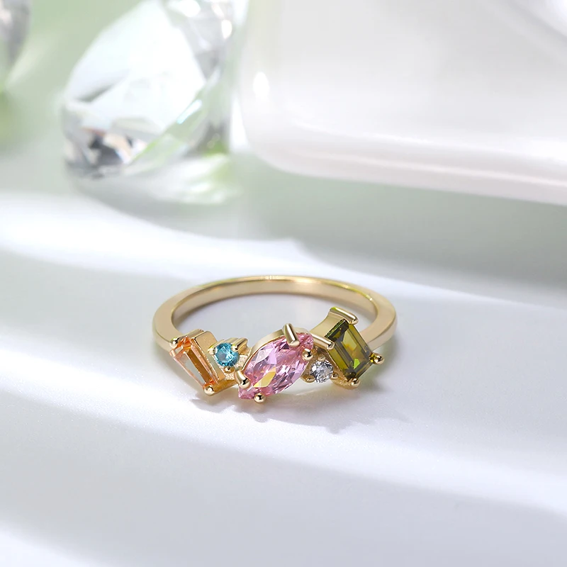 RINNTIN SR208 sterling silver ring 14k gold jewelry wholesale nail fashion ring