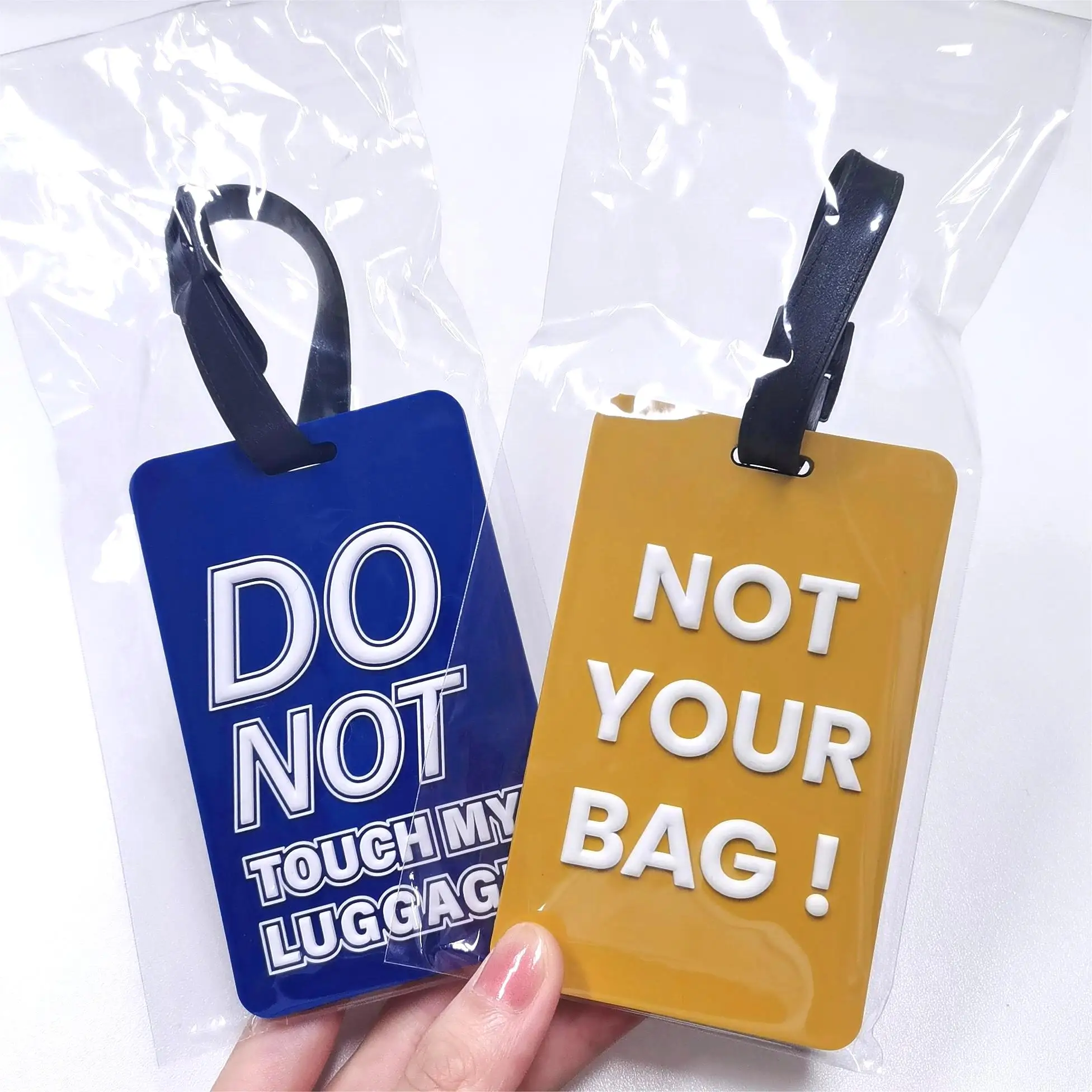 Factory OEM Custom Insert Card Golf Bag Tag Travel Tag 3D Design Logo PVC Rubber Luggage Tag for Promotional Gift