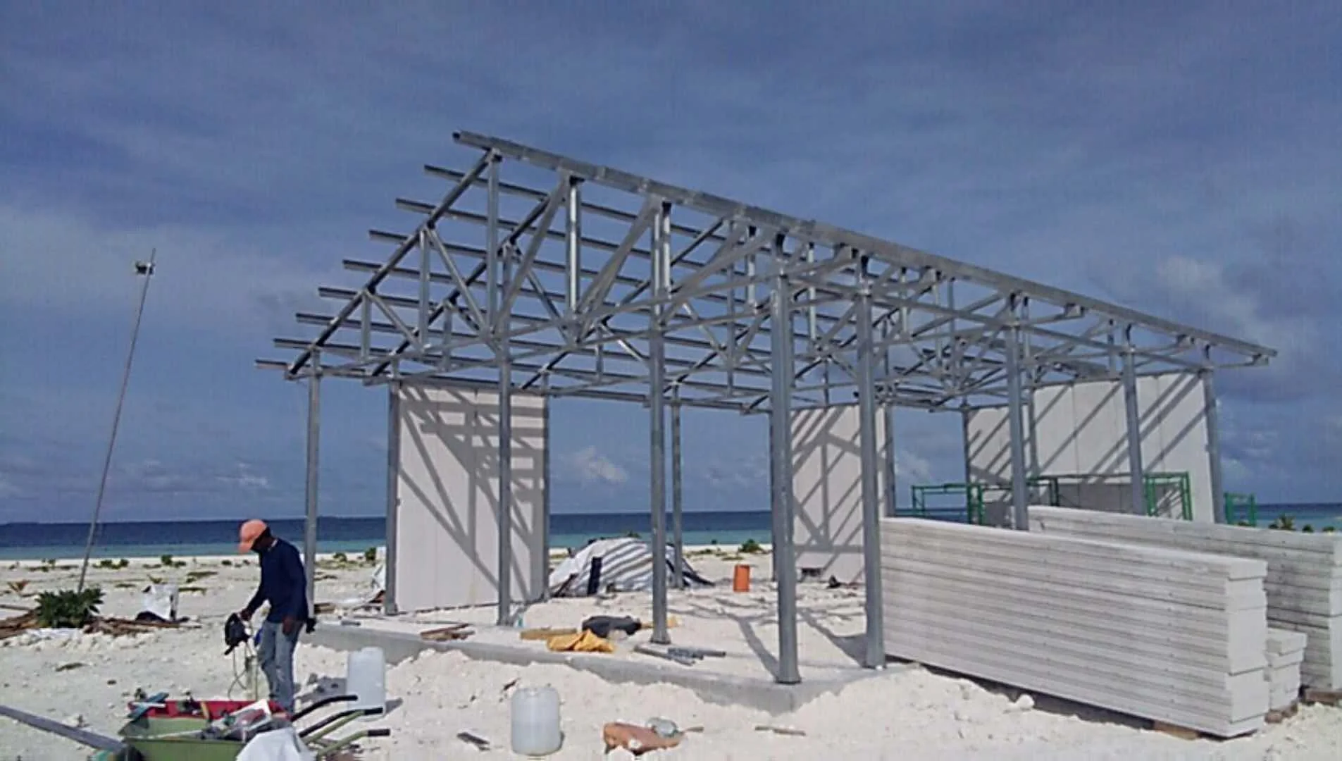 Hot sale cheap affordable one storey two bedroom economic tiny home prefab house