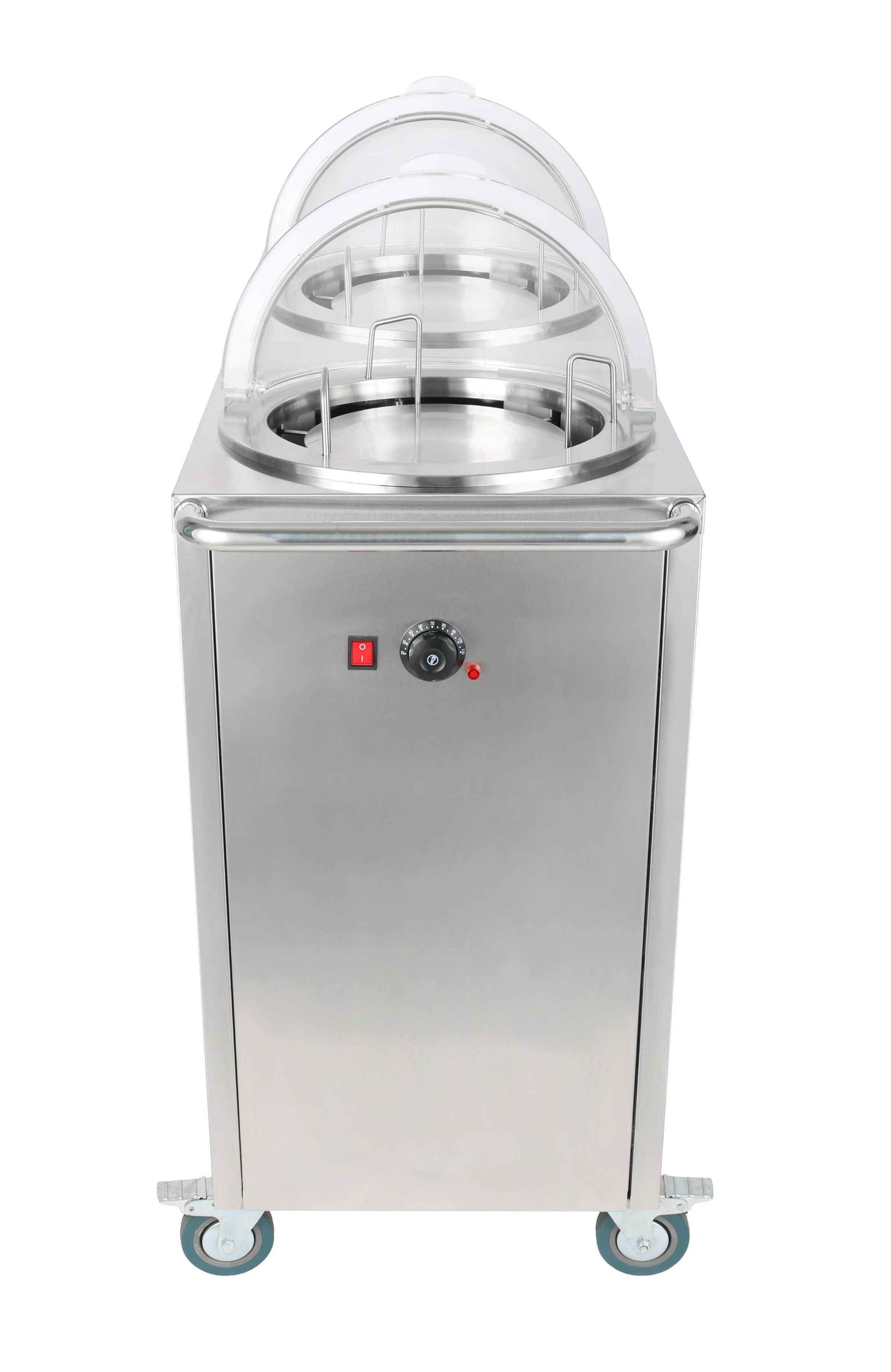 Kitchen Equipment Stainless Steel Heated Dish Dispenser Plate Dispenser Plate Warmer Cart