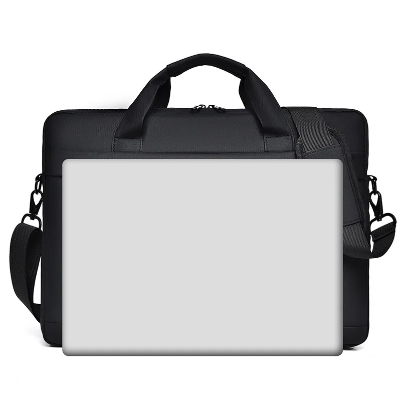 Wholesale Customized Single Shoulder Business Laptop Bag Wear-Resistant Shockproof Waterproof 15-inch PU Laptop Briefcase