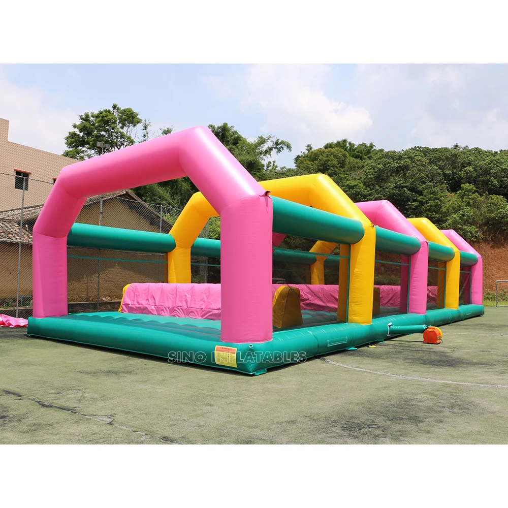 20x8m commercial grade hurdles running inflatable obstacle course for outdoor boot camp N team building