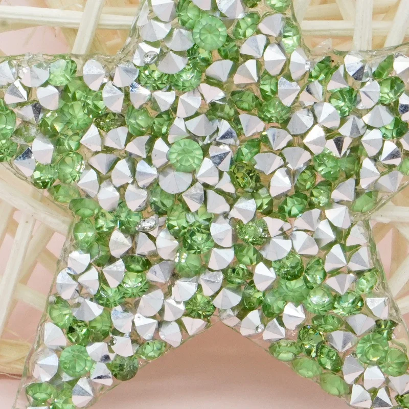 Hot sell Sparkle star crystal patches applique Rhinestones Moon Patches Crystal Embroidered Moon/Star patches