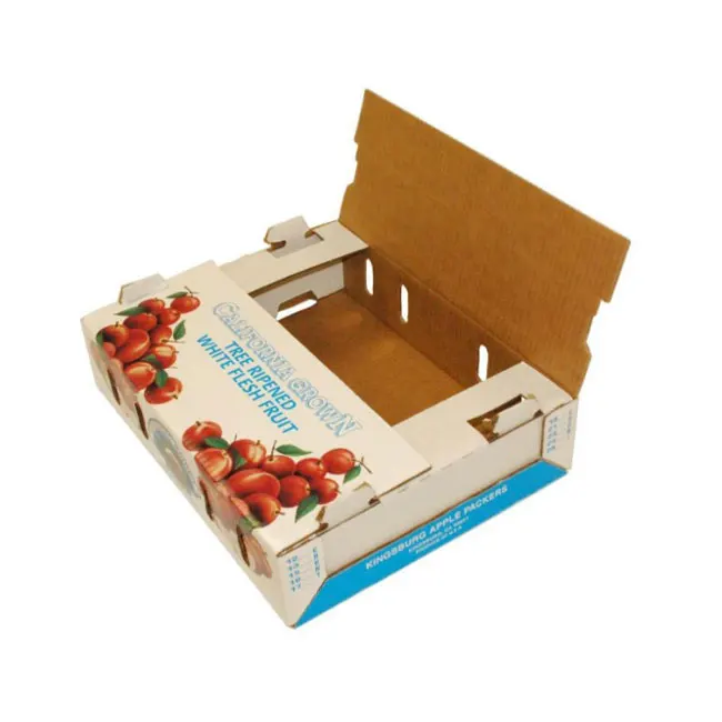 custom fruit cardboard packaging carton box for mango/apple/dates/banana