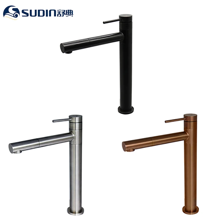 Single Handle Stainless Steel 304 Gold Bathroom Basin Sink Tap Taps Mixer Faucet