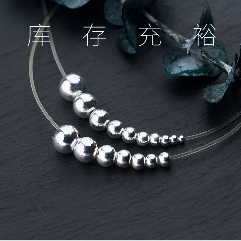  S925 Серебряные Светлые Круглые бусины позиционирование diy ювелирные аксессуары ручной