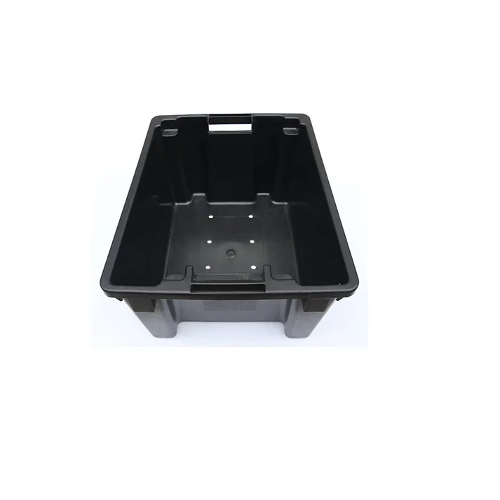 Hot sale plastic nestable and stackable vegetable box plastic apple nestable crate 600x400x300
