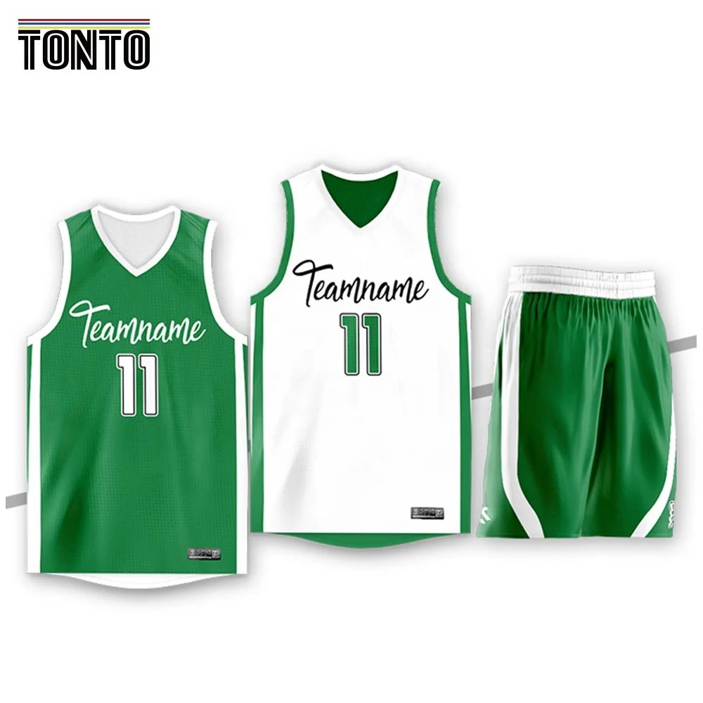 Men basketball jerseys  jersey shorts set custom reversible