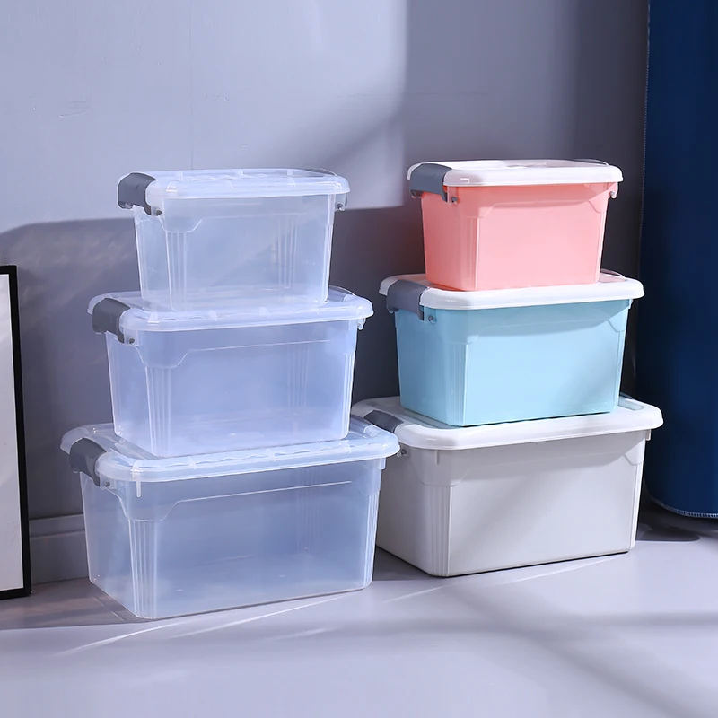 2024 Wholesale Household Decorative Stackable Home Organizations Other Bin Plastic Container With Lid Toy Storage Boxes